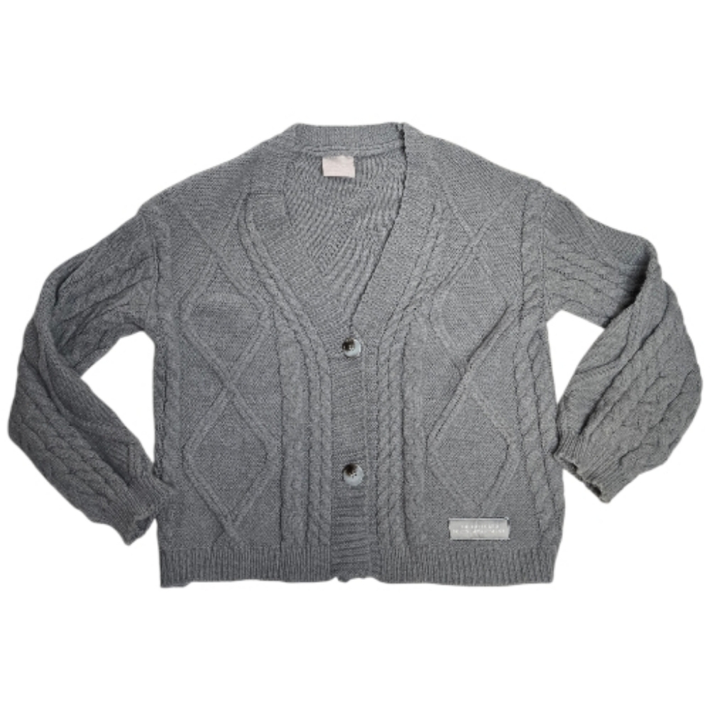 TAYLOR SWIFT TTPD Tortured Poets Department gray button cardigan sweater M/L